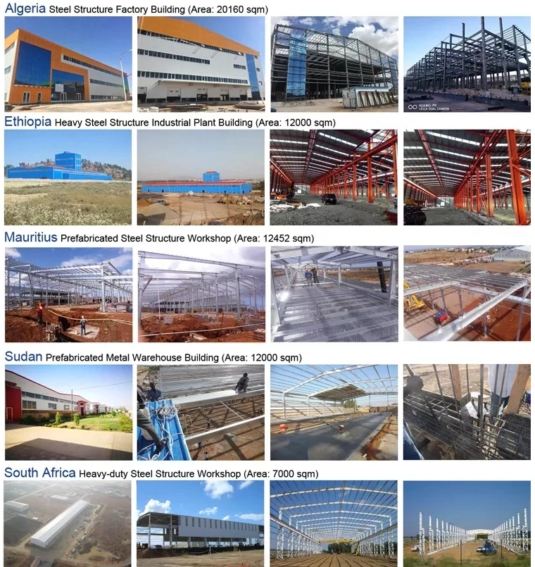 Low Cost Prefabricated Steel Frame Warehouse Hangar Workshop Steel Building Materials