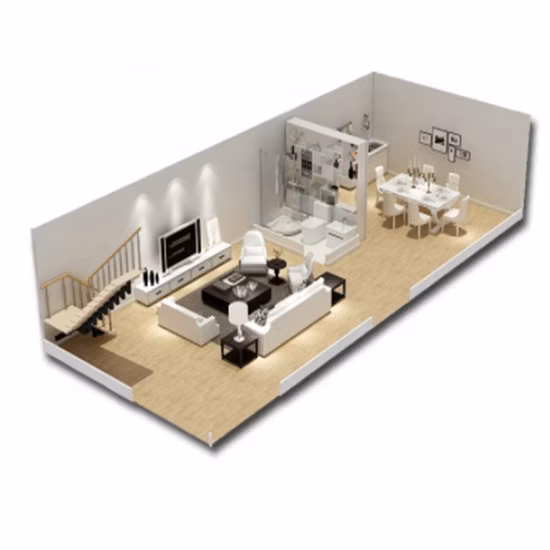 New Design Luxury Expandable Container House Prefab Container Shop with Balcony for Wholesale