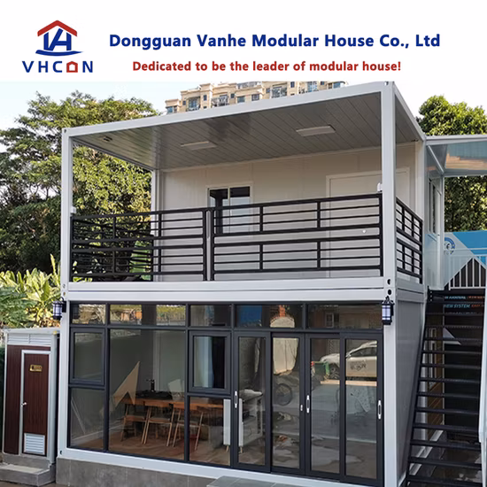 Estructura de acero móvil de lujo de 20/40 pies, modular, expandible, para oficina, panel sándwich, casa prefabricada prefabricada portátil para contenedores de envío a la venta