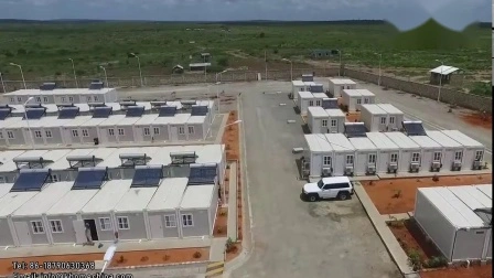 Sitio de construcción de bajo costo Soluciones de vivienda Casa contenedor de 20 pies para campo de trabajo