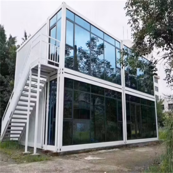 Tienda de contenedores prefabricados de casa de contenedores expandible de lujo de nuevo diseño con balcón para venta al por mayor